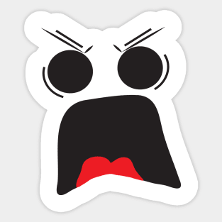 Mad Angry Emoji Face Sticker